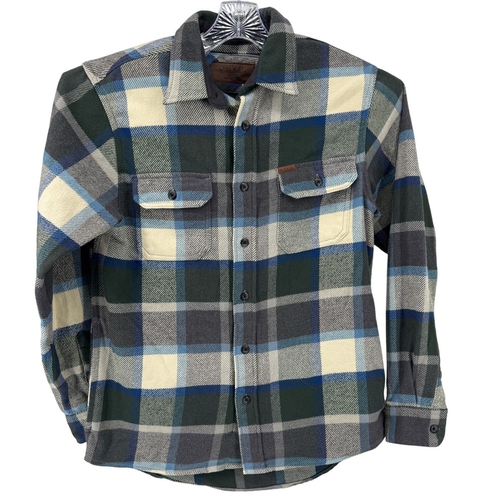 OORVIS Plaid Flannel Shirt Jacket Mens Button Down Classic Collection Size S/CH‎